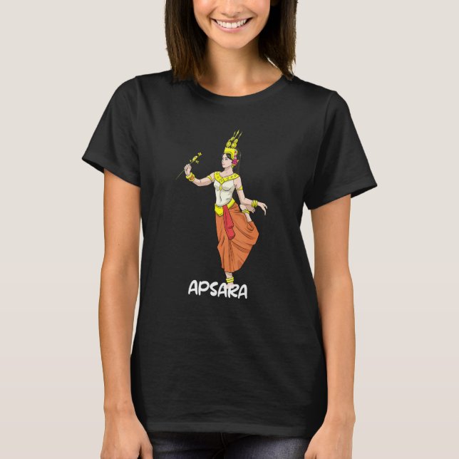 T-shirt Cambodge Khmer traditionnelle danse Apsara (Devant)