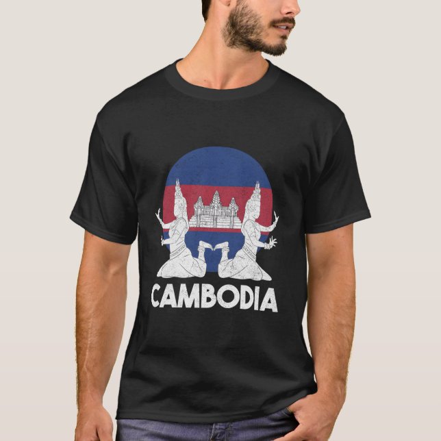 T-shirt Cambodge Khmer traditionnelle danse Apsara (Devant)