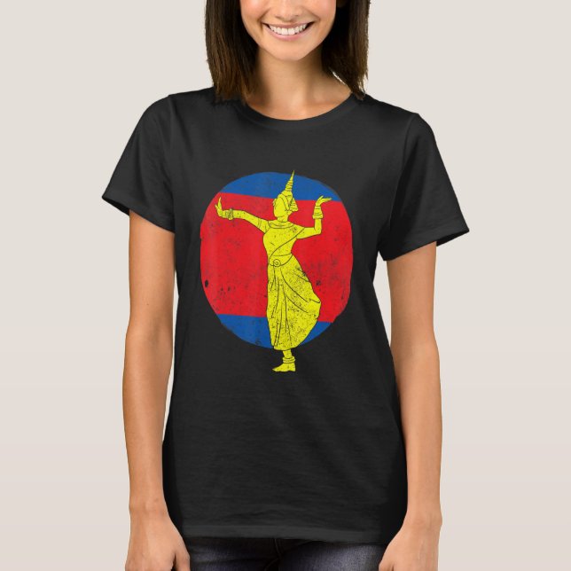 T-shirt Cambodge Khmer traditionnelle danse Apsara (Devant)