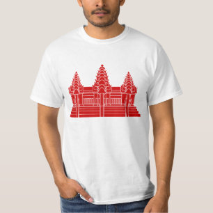 T-shirt Cambodgien d'Angkor Vat/drapeau de Khmer