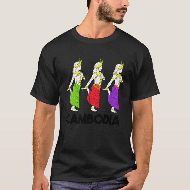 T-shirt Cambodia Cambodian Khmer Traditional Dance Apsara  (Devant)