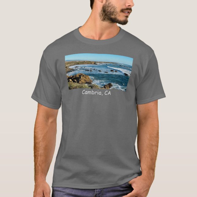 T-shirt Cambria, CA Shoreline (Devant)