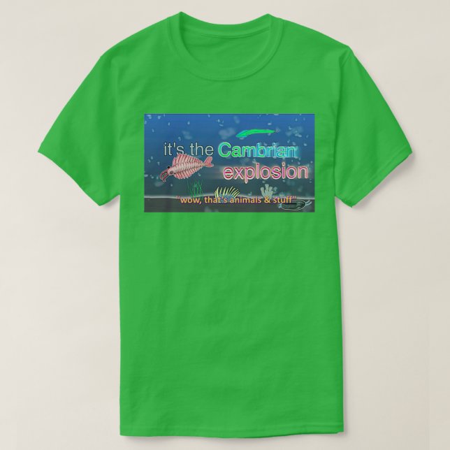 T-shirt Cambrian Explosion wow (Design devant)
