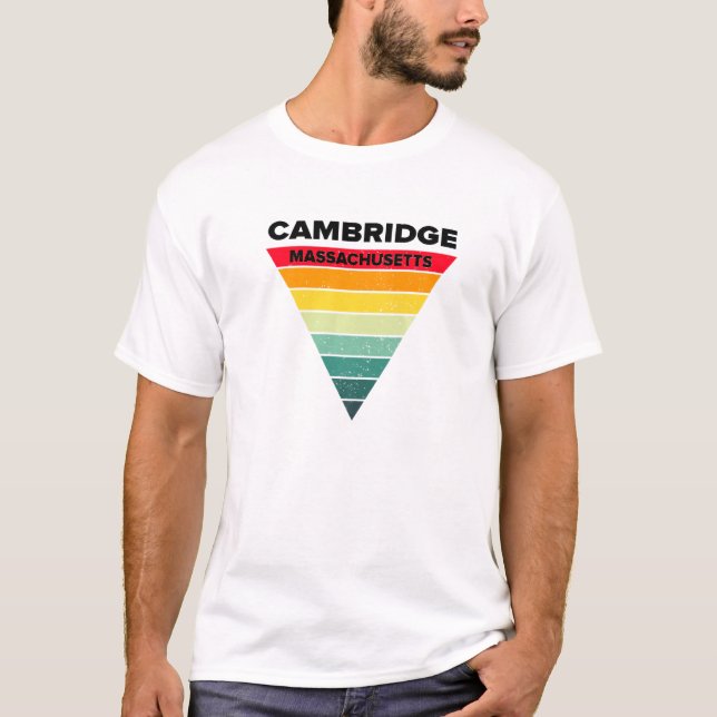 T-shirt Cambridge Massachusetts Ma Maison Cantabrigian H (Devant)
