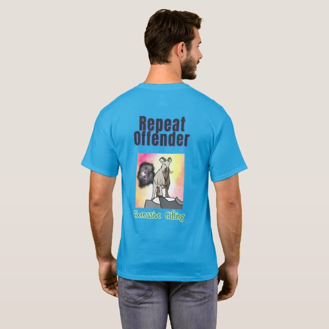 T-shirt Camedian Répéter l'offensant Personnalisé T Chemis (Dos entier)