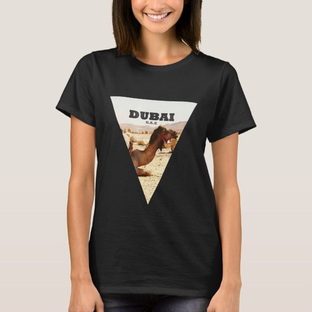 T-shirt Camel Dubai Uae Destination arabe (Devant)