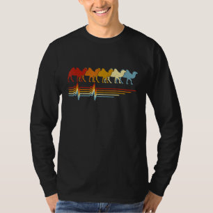 T-shirt Camel Heartbea Retro Animal Vintage