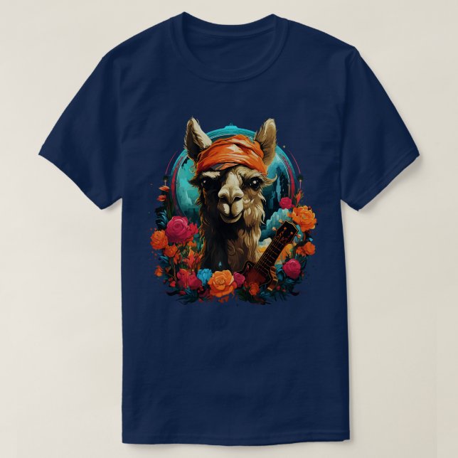T-shirt Camel Jouer Guitare (Design devant)