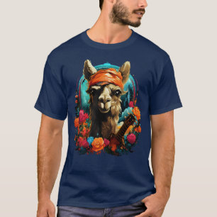 T-shirt Camel Jouer Guitare