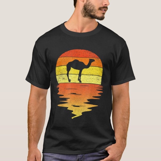 T-shirt Camel les années 70 coucher de soleil Camel (Devant)