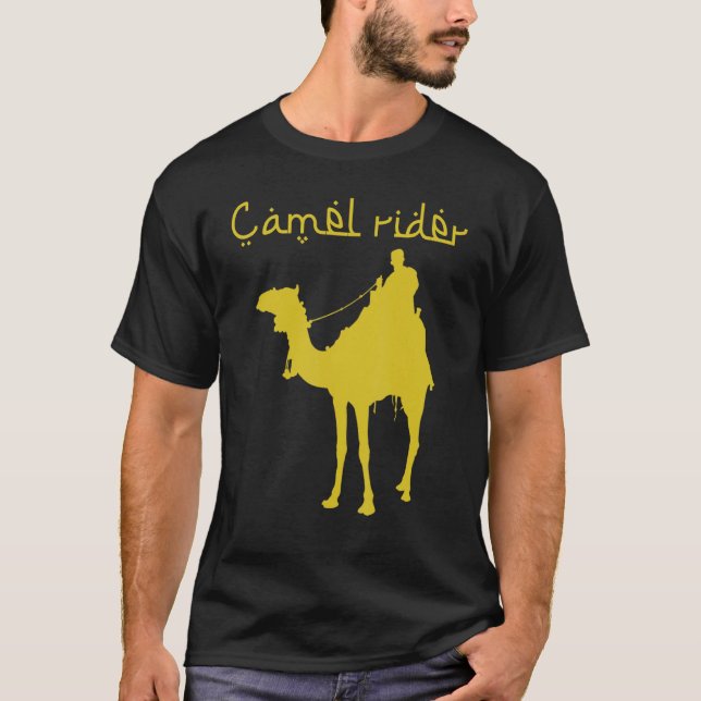T-shirt Camel Rider Shriner Fils Du Désert Masonic Gras (Devant)