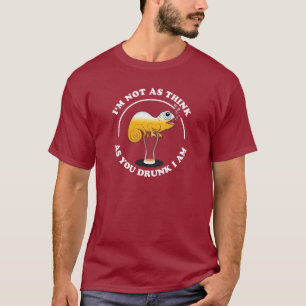T-shirt Caméléon Amateur De Bière Et Citation De Boisson D