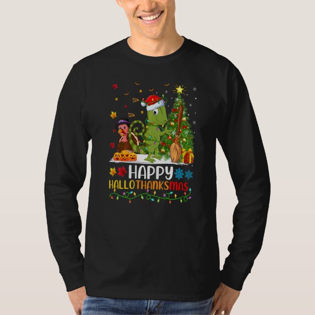 T-shirt Caméléon Animal   Caméléon Heureux Hellothanksmas (Devant)