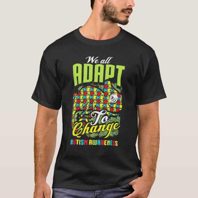 T-shirt Caméléon Autisme Sensibilisation Autisme Caméléon (Devant)
