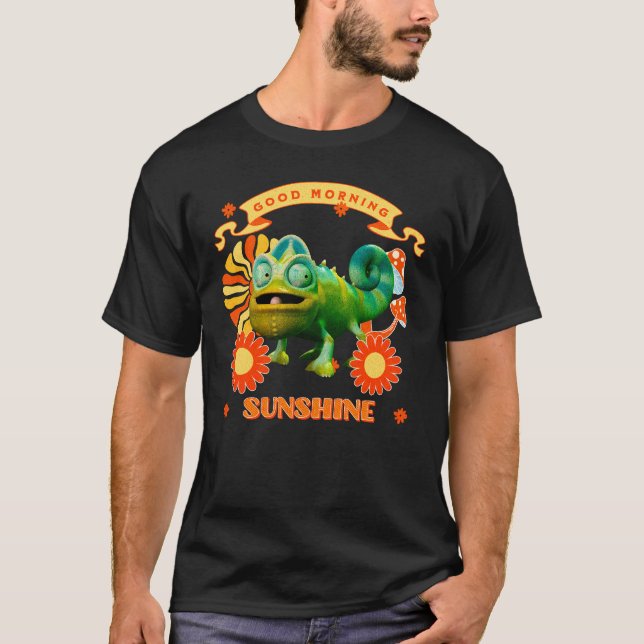 T-shirt Caméléon drôle Bonjour Soleil (Devant)
