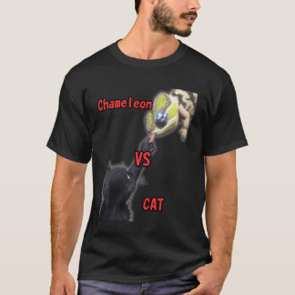 T-shirt Caméléon langue chat noir
