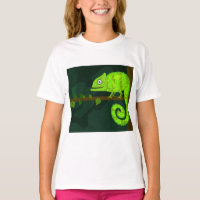Caméléon mignon vert