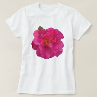 T-shirt Camélia Rose Fuchsia Graphique Réaliste Tee