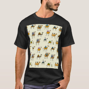 T-shirt Camels Caravan Motif décoratif sans couture