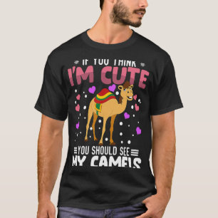 T-shirt Camels Coeur Saint Valentin Animal pour les femmes