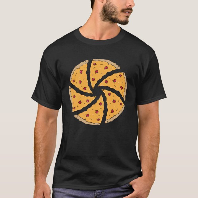 T-shirt Camera Aperture Pizza Slices Photography (Devant)