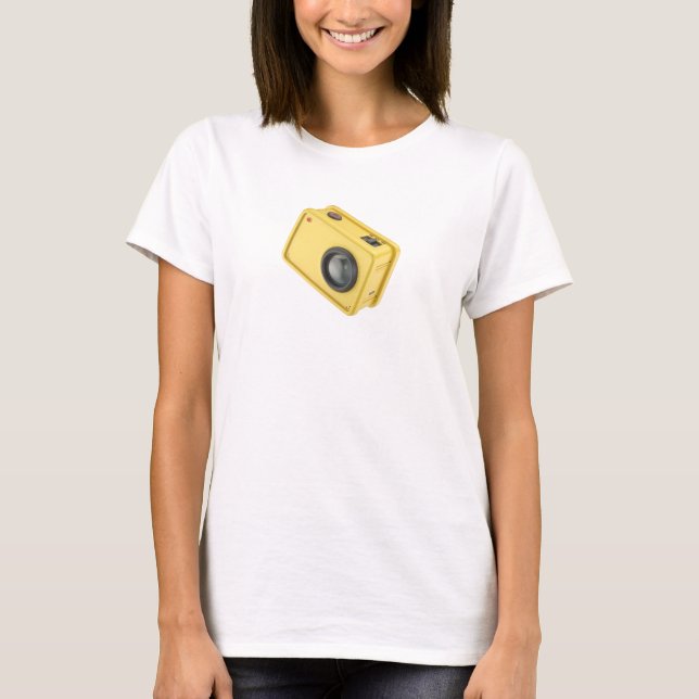 T-shirt Caméra d'action jaune (Devant)