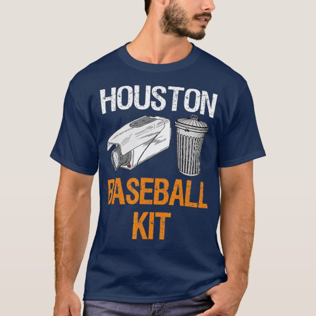 T-shirt Caméra de baseball de Houston et sac poubelle pour (Devant)