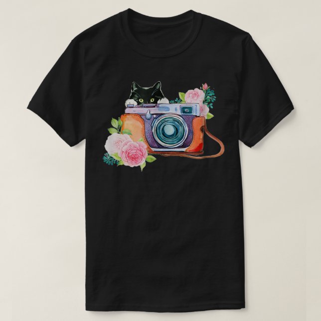 T-shirt Caméra de chat de Pékin (Design devant)
