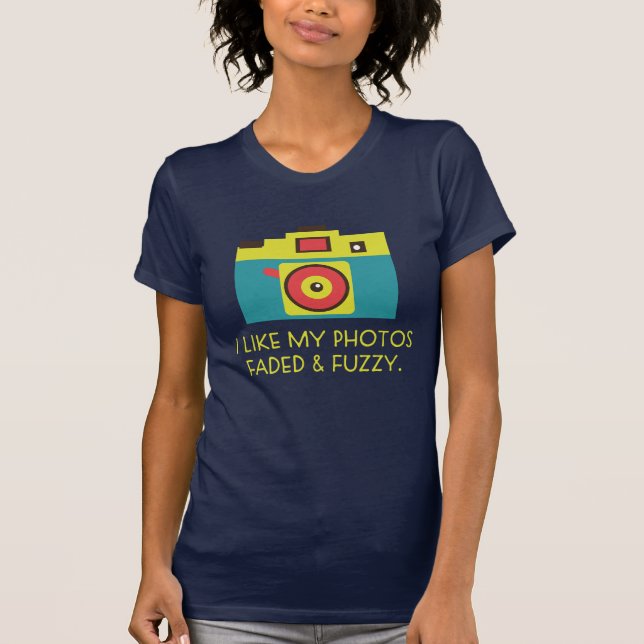 T-shirt Caméra de Jouet défraîchi et flou (Devant)