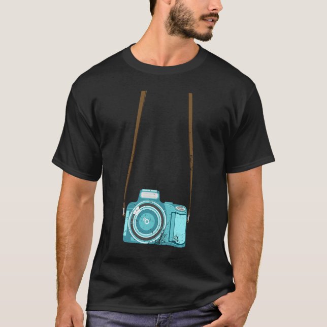 T-shirt Caméra de tourisme Hommes Cool Costume photo femme (Devant)