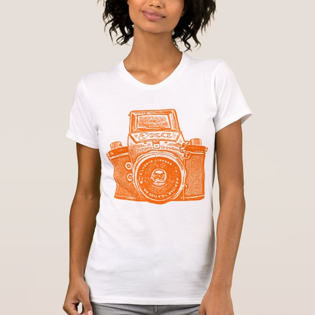 T-shirt Caméra géante Est Allemande - Orange (Devant)