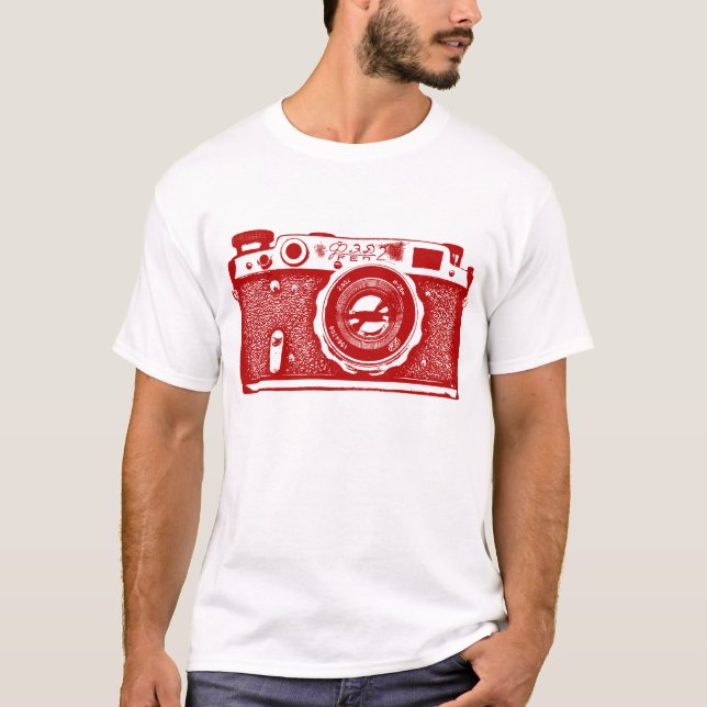 T-shirt Caméra géante russe soviétique - Rouge rubis (Devant)