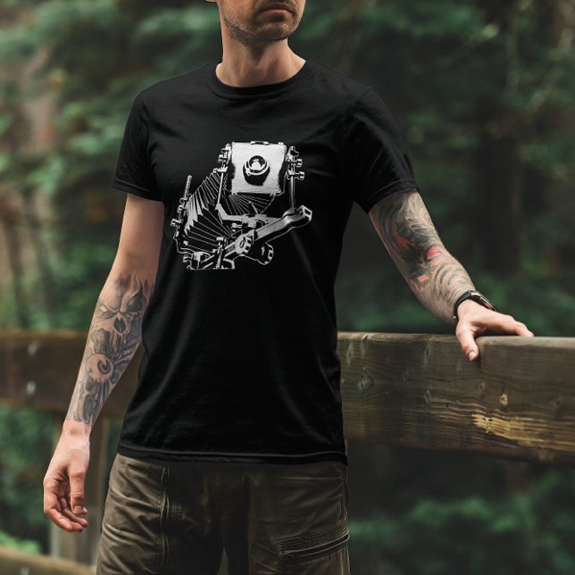 T-shirt Caméra grand format vintage (Créateur téléchargé)