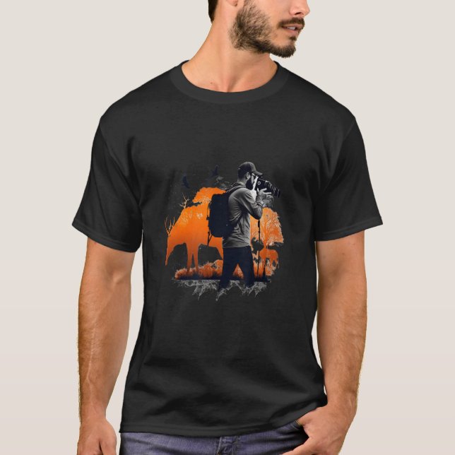 T-shirt Caméra photographe Artsy multicolore 2 (Devant)