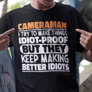 T-shirt Cameraman, J'Essaie De Faire Des Choses Drôle