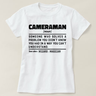 T-shirt Cameraman Noun Caméra Cool Photographie Lover Fuun