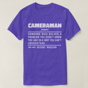 T-shirt Cameraman Noun Caméra Cool Photographie Lover Fuun