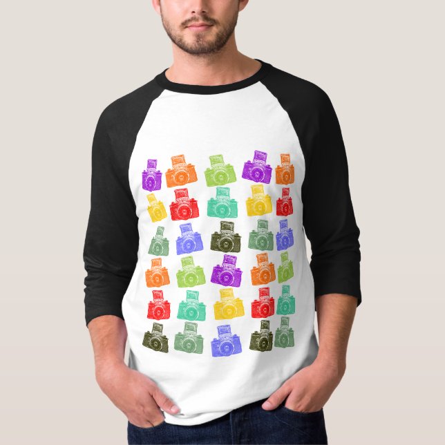 T-shirt Caméras colorés (Devant)