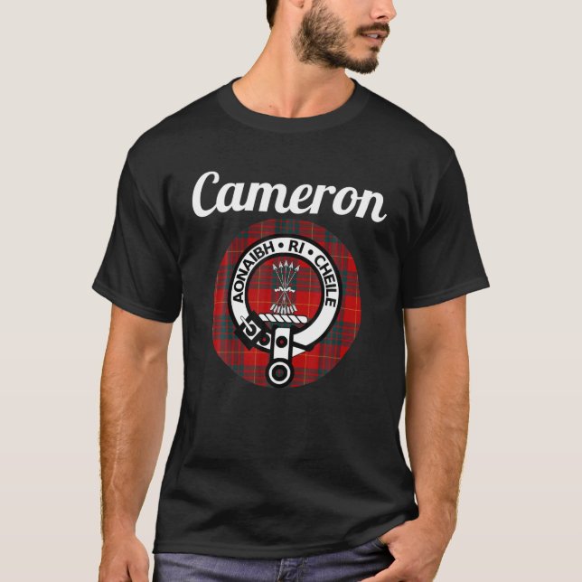 T-shirt Cameron Clan Dénomination Écossaise Armoiries Tart (Devant)