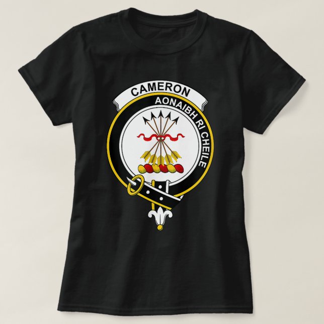 T-shirt Cameron Coat of Arms  Family Crest  (Design devant)