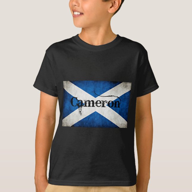 T-shirt Cameron Nom Scotland Flag (Devant)