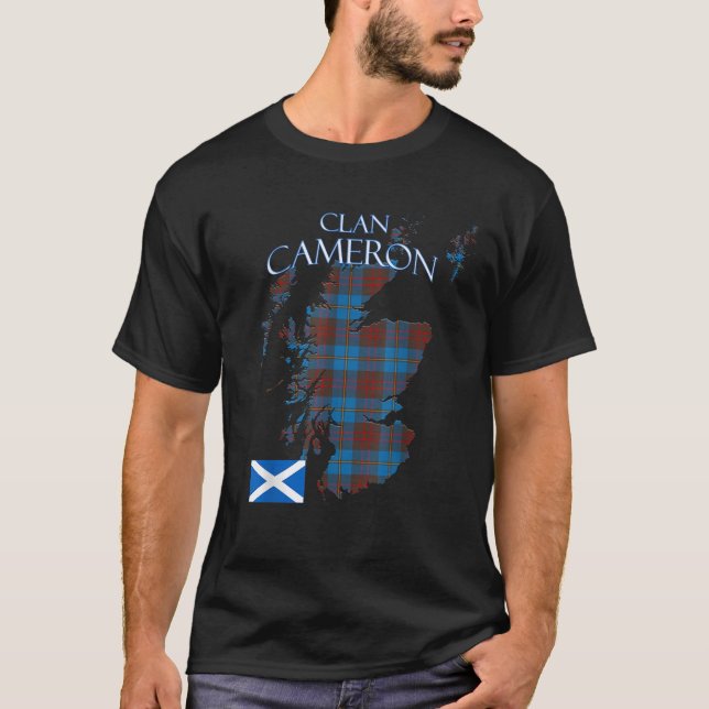 T-shirt Cameron Scottish Clan Tartan Scotland (Devant)