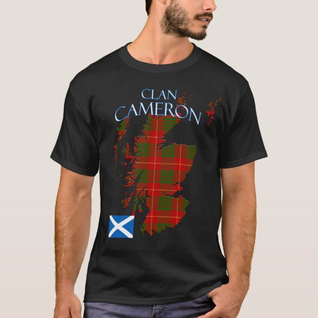 T-shirt Cameron Scottish Clan Tartan Scotland (Devant)