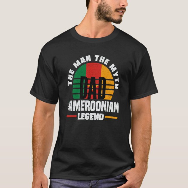 T-shirt Cameroon Cameroonian Cameroon Flag Fathers Day (Devant)