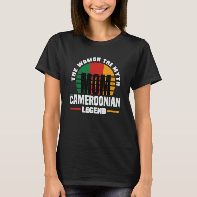T-shirt Cameroon Cameroonian Cameroon Flag Mothers Day  1 (Devant)