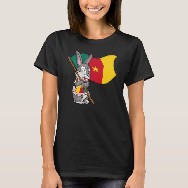 T-shirt Cameroon fan rabbit (Devant)