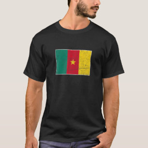 T-shirt Cameroon Flag With Vintage Cameroonian National Co