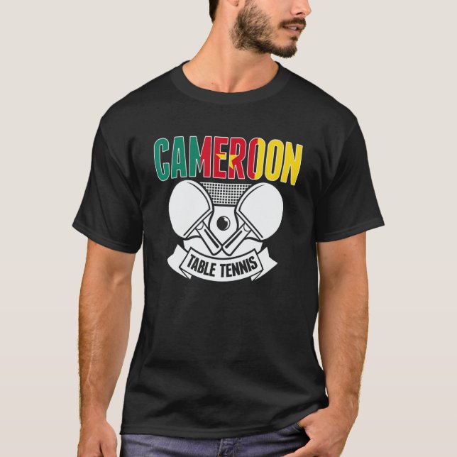 T-shirt Cameroon Ping Pong   Cameroonian Table Tennis Supp (Devant)