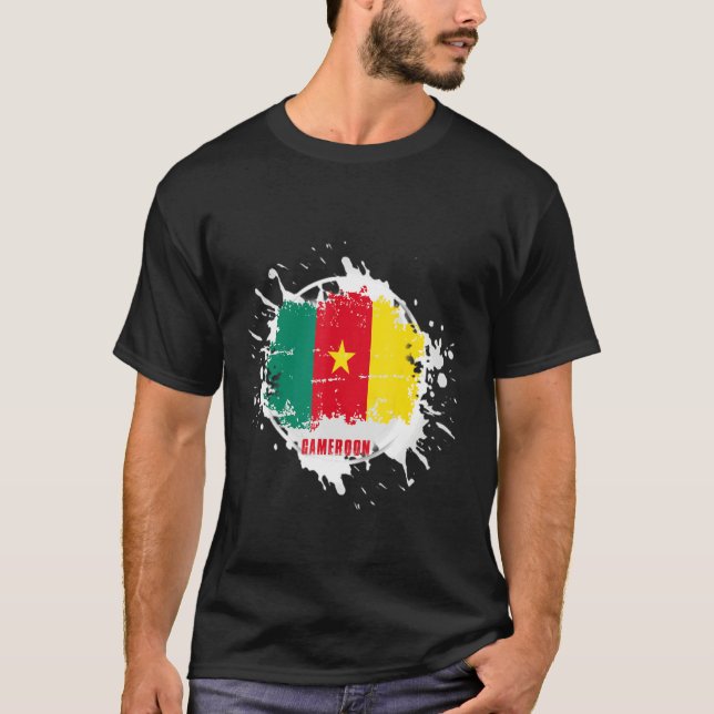 T-shirt Cameroon Splash (Devant)
