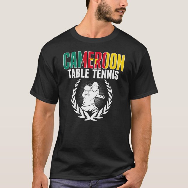 T-shirt Cameroon Table Tennis  Cameroonian Ping Pong Suppo (Devant)